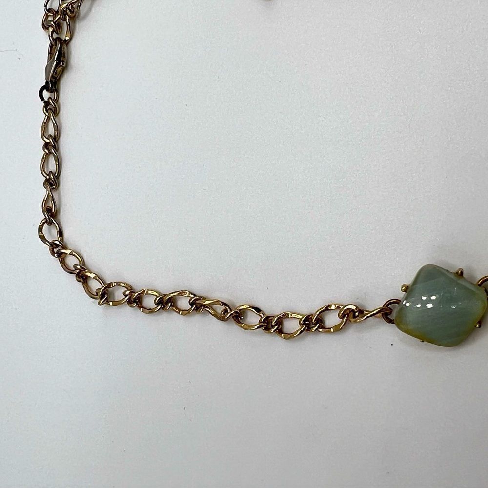 *3/$20* Light green and gold tone statement necklace - Picture 4 of 5